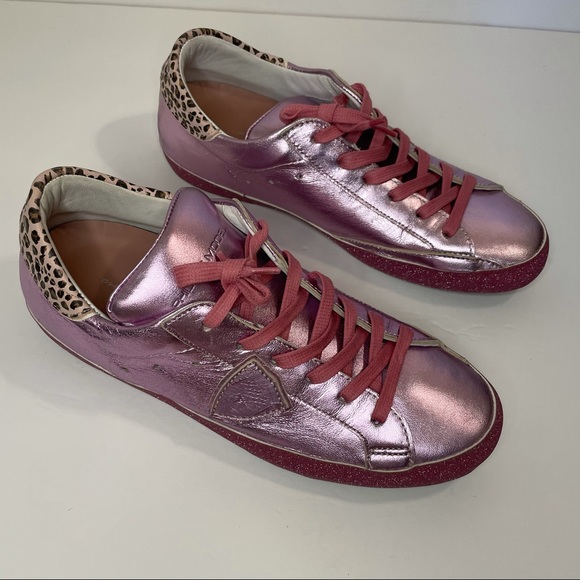 Philippe Model leopard-print pink sneaker - Picture 3 of 10